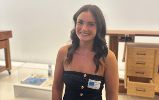 A photo of Bethany Catholic College Hurstville student Charlotte D'Arcy with her major work